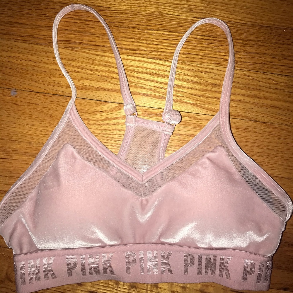 Pink sports bra